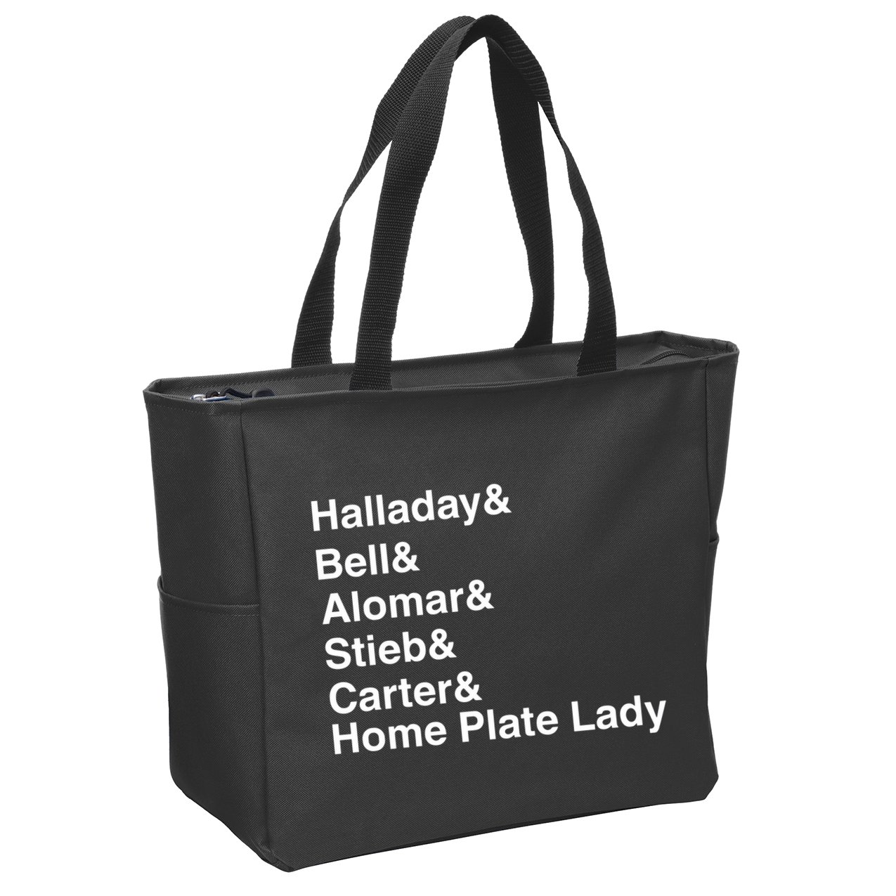 Halladay Bell Alomar Stieb Carter Home Plate Lady Zip Tote Bag