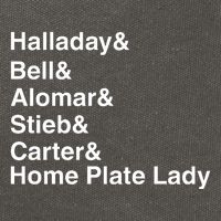 Halladay Bell Alomar Stieb Carter Home Plate Lady Cotton Canvas Backpack