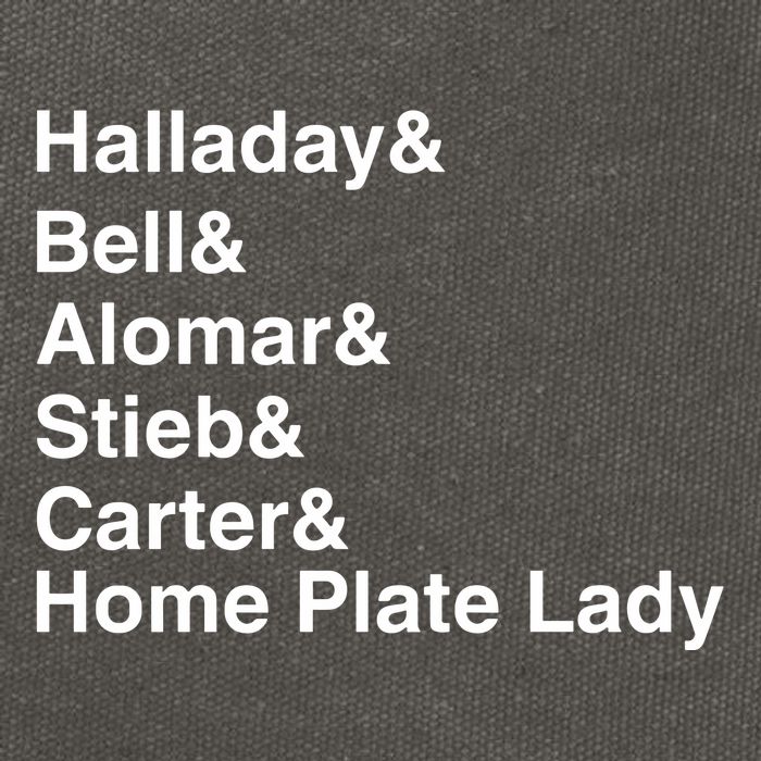 Halladay Bell Alomar Stieb Carter Home Plate Lady Cotton Canvas Backpack