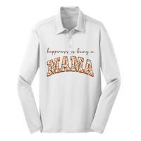 Happiness Being A Mama MotherS Day Silk Touch Performance Long Sleeve Polo