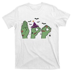 Halloween Boo ASL Halloween Hand Sign Language T-Shirt