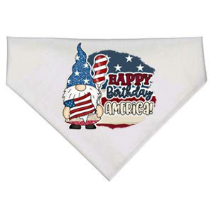 Happy Birthday America Gnome Patriotic 4th Of July Meaningful Gift USA-Made Doggie Bandana