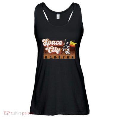 Houston Baseball A Space City Baseball And Vintage Astronaut Ladies Essential Flowy Tank