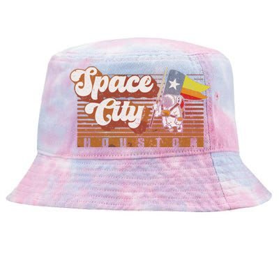 Houston Baseball A Space City Baseball And Vintage Astronaut Tie-Dyed Bucket Hat