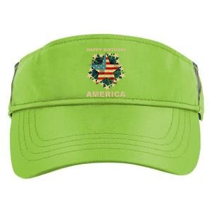 Happy Birthday America Independence Day July 4th Us Flag Cool Gift Adult Drive Performance Visor