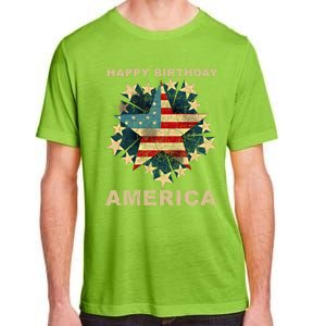 Happy Birthday America Independence Day July 4th Us Flag Cool Gift Adult ChromaSoft Performance T-Shirt