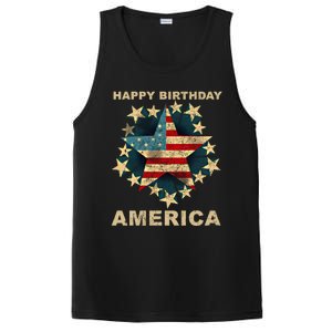 Happy Birthday America Independence Day July 4th Us Flag Cool Gift PosiCharge Competitor Tank