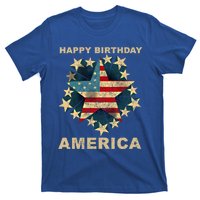 Happy Birthday America Independence Day July 4th Us Flag Cool Gift T-Shirt