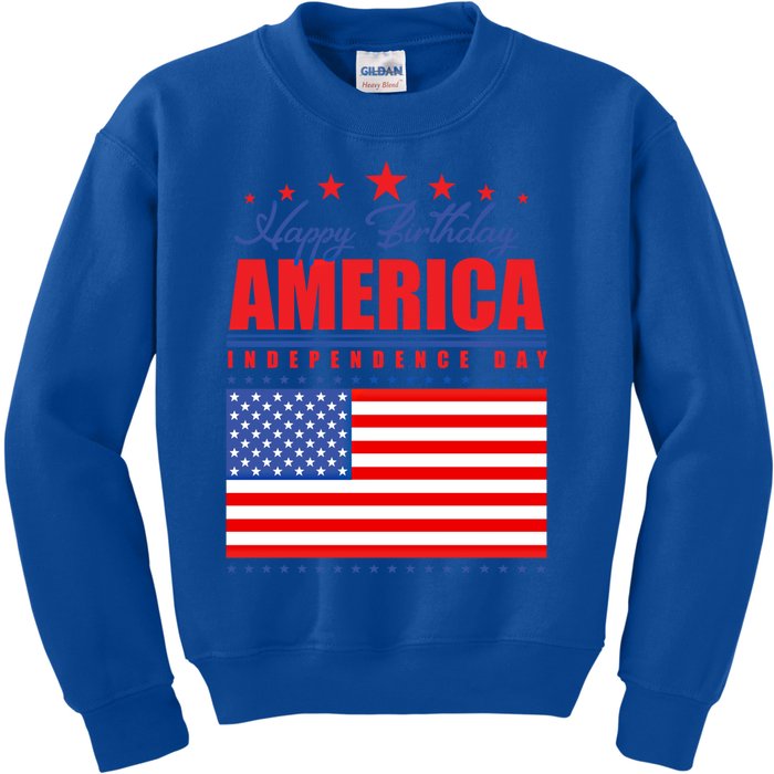 Happy Birthday America Independence Day July 4th Gift Kids Sweatshirt