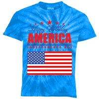 Happy Birthday America Independence Day July 4th Gift Kids Tie-Dye T-Shirt