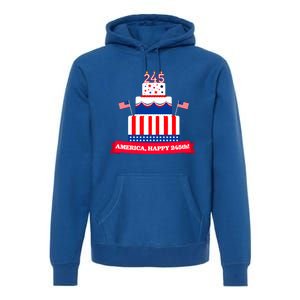 Happy Birthday America July 4th 2021 Patriotic American Flag Meaningful Gift Premium Hoodie