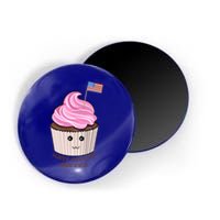 Happy Birthday America July 4th Fourth Usa Cupcake Flag Gift Magnet