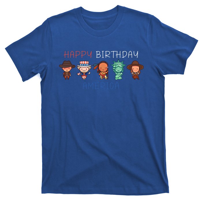 Happy Birthday America Patriotic American Outfit 4th Of July Gift T-Shirt