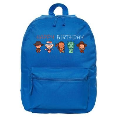 Happy Birthday America Patriotic American Outfit 4th Of July Gift 16 in Basic Backpack