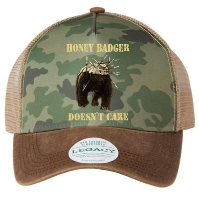 Honey Badger Adorable Animal Honey Badger DoesnT Care Legacy Tie Dye Trucker Hat