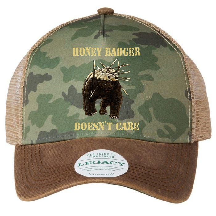 Honey Badger Adorable Animal Honey Badger DoesnT Care Legacy Tie Dye Trucker Hat