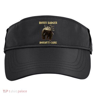 Honey Badger Adorable Animal Honey Badger DoesnT Care Adult Drive Performance Visor
