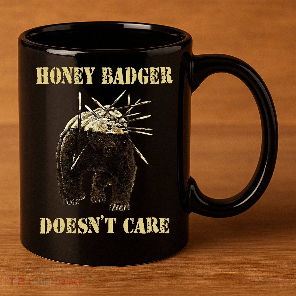 Honey Badger Adorable Animal Honey Badger DoesnT Care 11oz C Handle Ceramic Mug