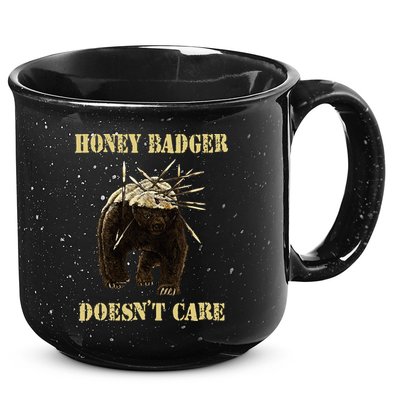 Honey Badger Adorable Animal Honey Badger DoesnT Care 15oz Campfire Ceramic Mug