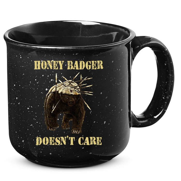 Honey Badger Adorable Animal Honey Badger DoesnT Care 15oz Campfire Ceramic Mug