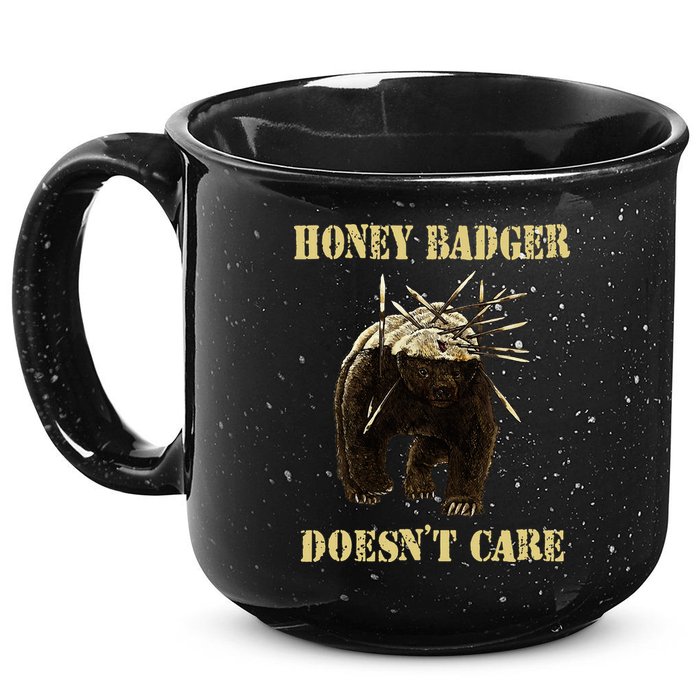 Honey Badger Adorable Animal Honey Badger DoesnT Care 15oz Campfire Ceramic Mug