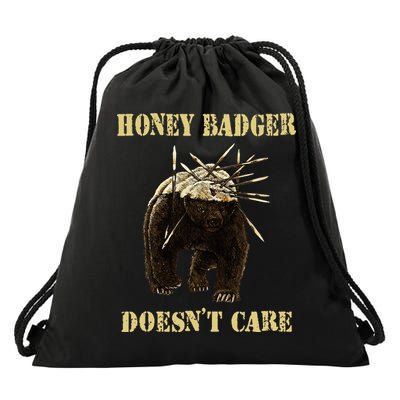 Honey Badger Adorable Animal Honey Badger DoesnT Care Drawstring Bag