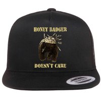 Honey Badger Adorable Animal Honey Badger DoesnT Care Flatbill Hat