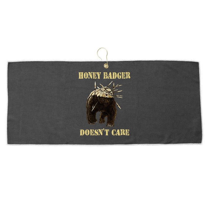 Honey Badger Adorable Animal Honey Badger DoesnT Care Large Microfiber Waffle Golf Towel