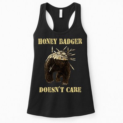 Honey Badger Adorable Animal Honey Badger DoesnT Care Womens Tank Top