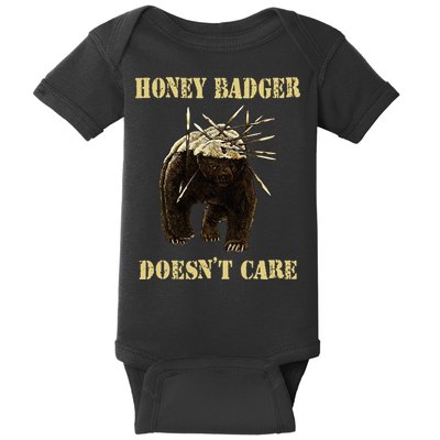 Honey Badger Adorable Animal Honey Badger DoesnT Care Baby Bodysuit