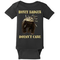 Honey Badger Adorable Animal Honey Badger DoesnT Care Baby Bodysuit