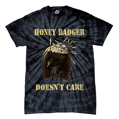 Honey Badger Adorable Animal Honey Badger DoesnT Care Tie-Dye T-Shirt