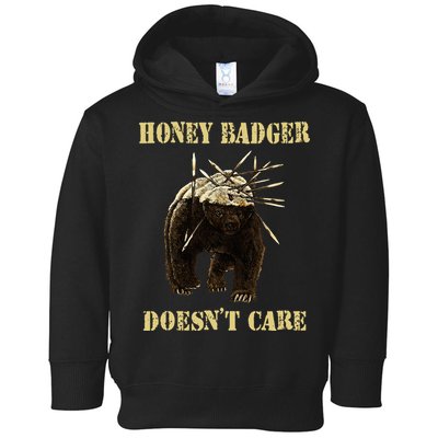 Honey Badger Adorable Animal Honey Badger DoesnT Care Toddler Hoodie