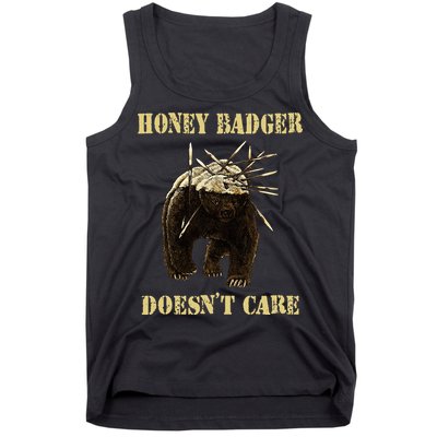 Honey Badger Adorable Animal Honey Badger DoesnT Care Tank Top