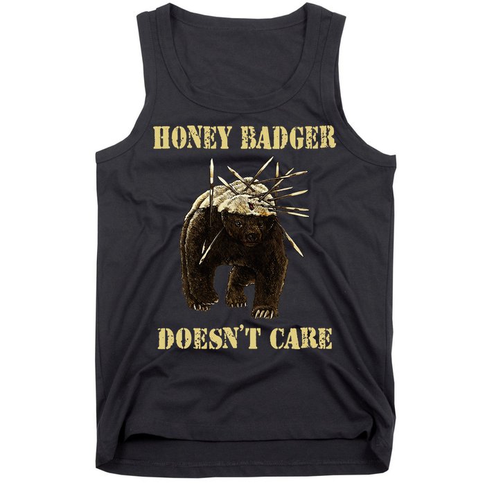 Honey Badger Adorable Animal Honey Badger DoesnT Care Tank Top