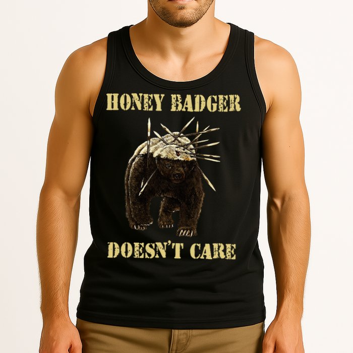 Honey Badger Adorable Animal Honey Badger DoesnT Care Tank Top