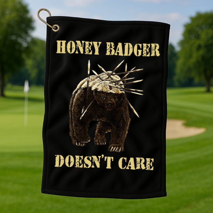 Honey Badger Adorable Animal Honey Badger DoesnT Care Golf Towel