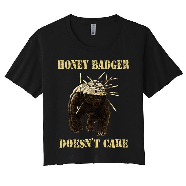 Honey Badger Adorable Animal Honey Badger DoesnT Care Crop Top