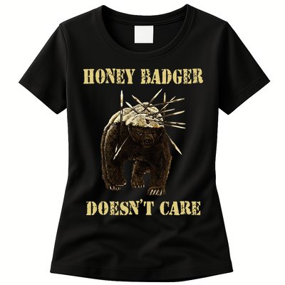 Honey Badger Adorable Animal Honey Badger DoesnT Care Womens T-Shirt