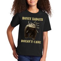 Honey Badger Adorable Animal Honey Badger DoesnT Care Kids T-Shirt