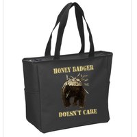 Honey Badger Adorable Animal Honey Badger DoesnT Care Zip Tote Bag