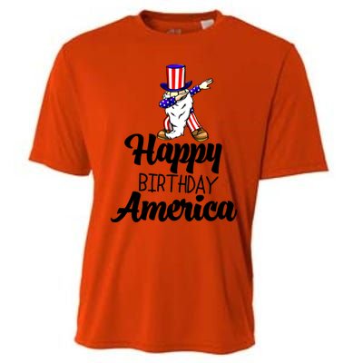 Happy Birthday America Independence America Flag Love Gift Cooling Performance Crew T-Shirt