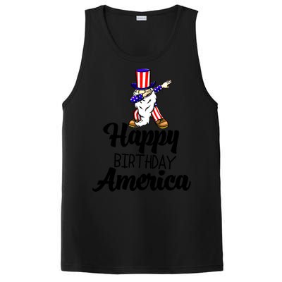 Happy Birthday America Independence America Flag Love Gift PosiCharge Competitor Tank