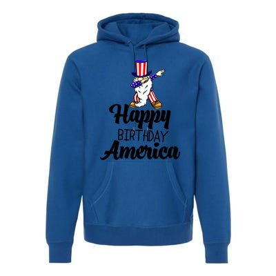 Happy Birthday America Independence America Flag Love Gift Premium Hoodie