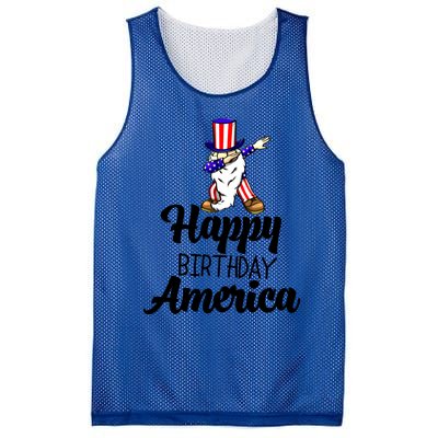 Happy Birthday America Independence America Flag Love Gift Mesh Reversible Basketball Jersey Tank