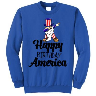 Happy Birthday America Independence America Flag Love Gift Tall Sweatshirt