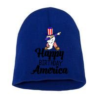 Happy Birthday America Independence America Flag Love Gift Short Acrylic Beanie