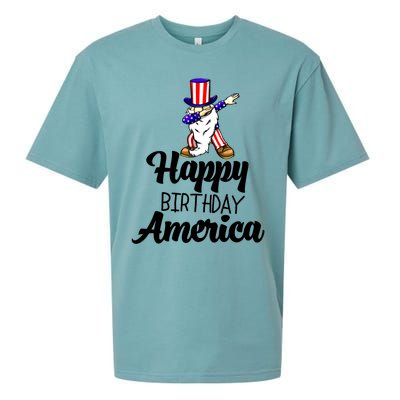 Happy Birthday America Independence America Flag Love Gift Sueded Cloud Jersey T-Shirt