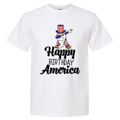 Happy Birthday America Independence America Flag Love Gift Garment-Dyed Heavyweight T-Shirt