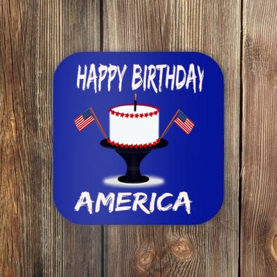 Happy Birthday Americagift Funny American Birthday Cake Meaningful Gift Coaster